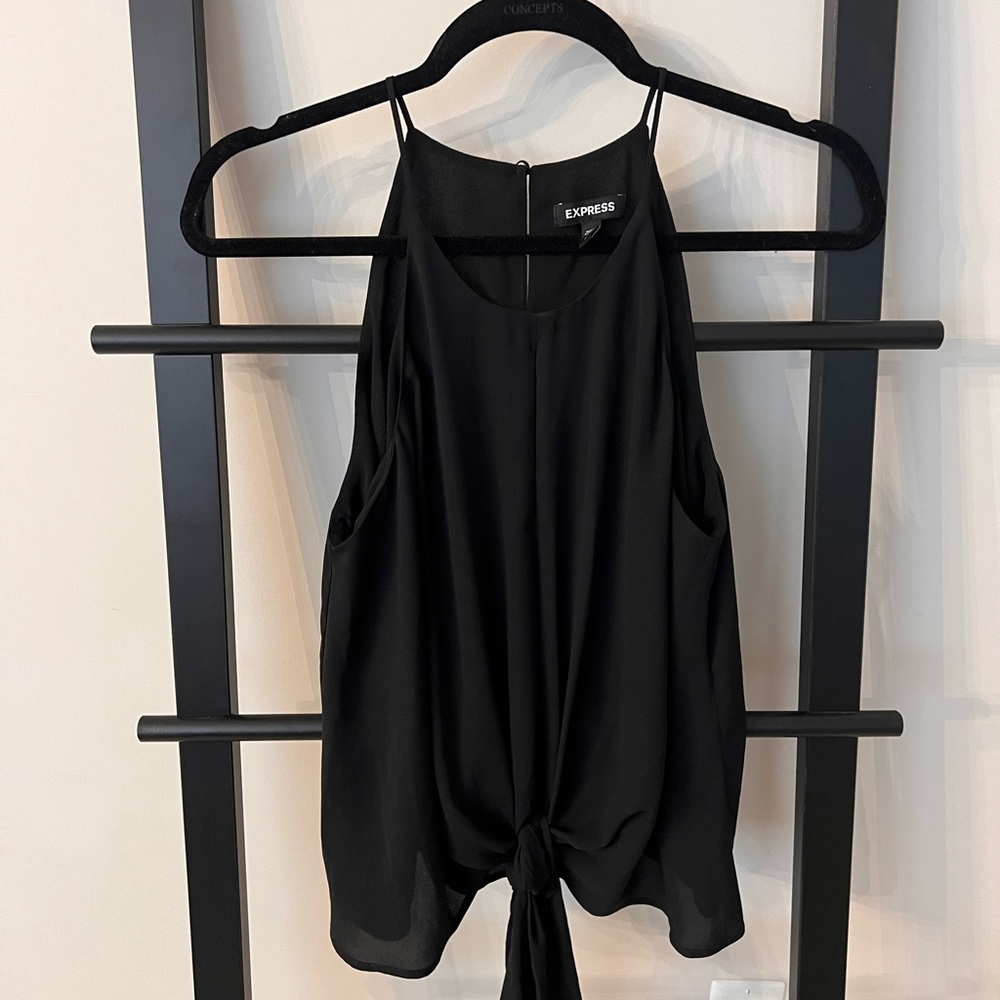 Express Halter neck tank with tie waist - never worn
